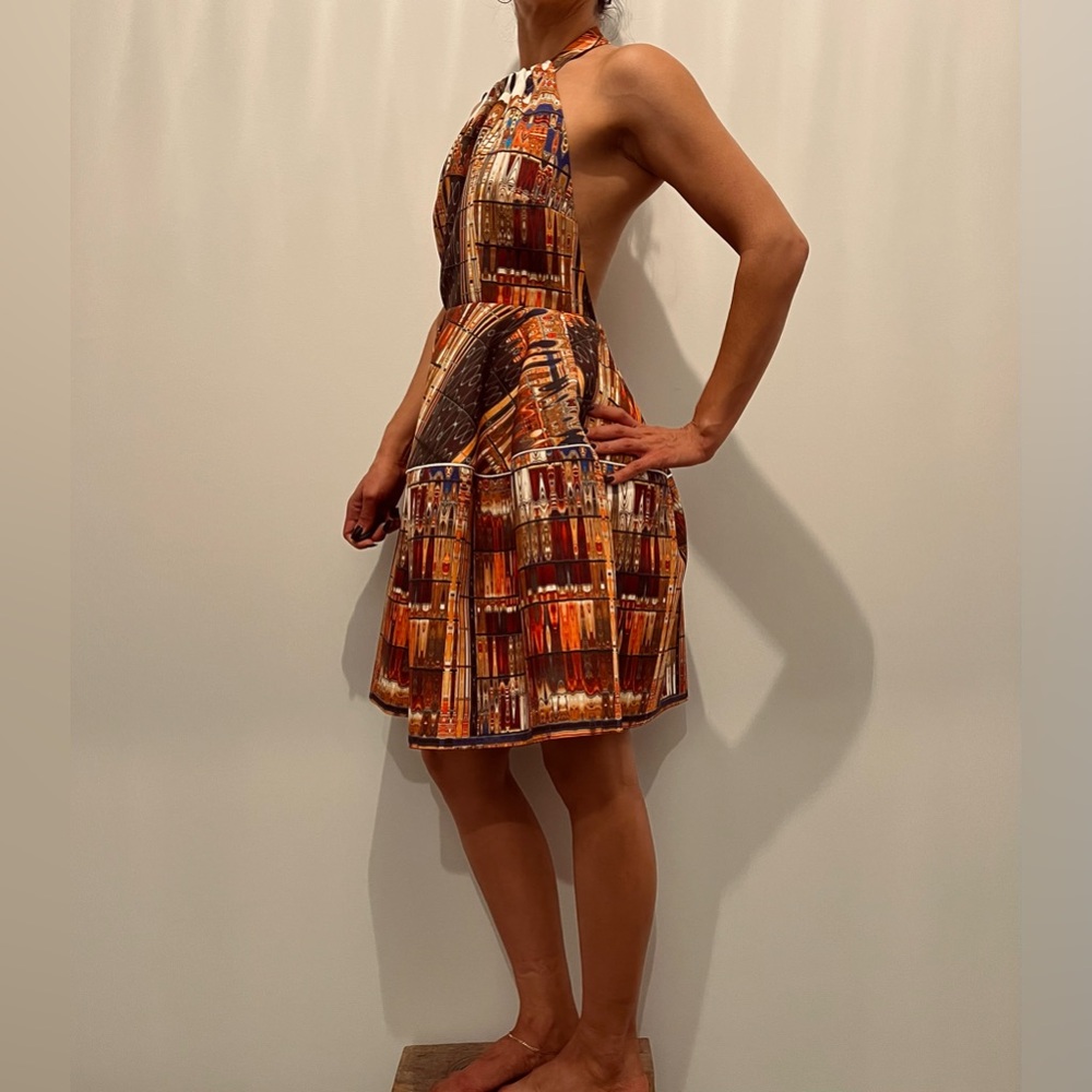 Structured multicoloured H&M dress from their former runway lines.
